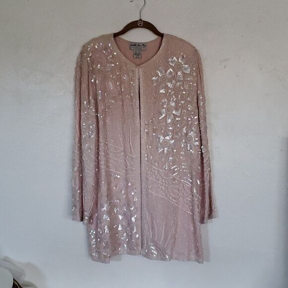 Judith Ann Plus Beaded 100% Silk Jacket Size 1X or 16-19 - Picture 1 of 16